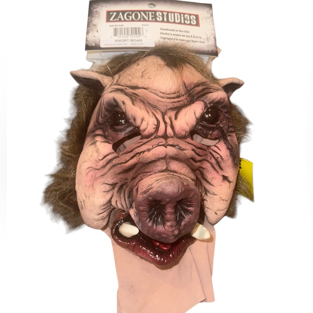 Zagone Studios Halloween Snort Boar Mask with Moving Mouth | NWT